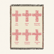 God Says I Am: Cross & Scripture Affirmations For Baby Girls - Personalized Woven Blanket