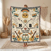 Personalized Retro Charm 2 Woven Blanket