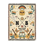 Personalized Retro Charm Woven Blanket