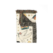 Personalized Retro Charm Woven Blanket