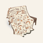 Personalized Autumn Theme Couple Woven Blanket