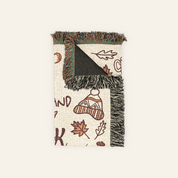 Personalized Autumn Vibes Couple Woven Blanket