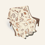 Personalized Autumn Vibes Couple Woven Blanket
