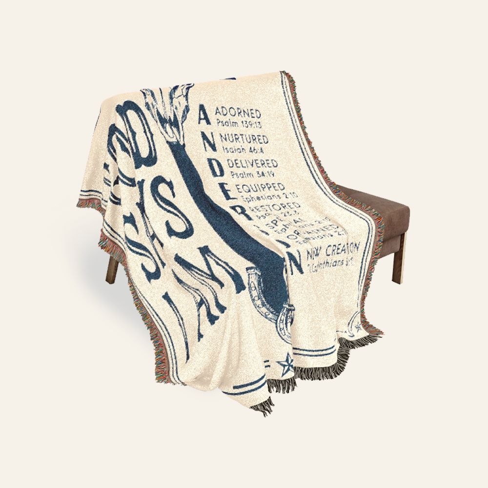 Personalized God Says I Am Western Scripture Woven Blanket