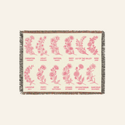 Personalized Princess Birth Flower Crown Woven Blanket