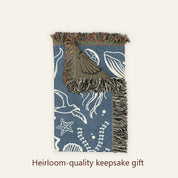Personalized Ocean Theme Couple  Woven Blanket